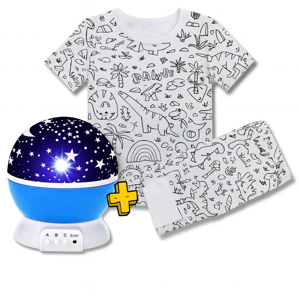 Pijama coloreable + Proyector de esrellas