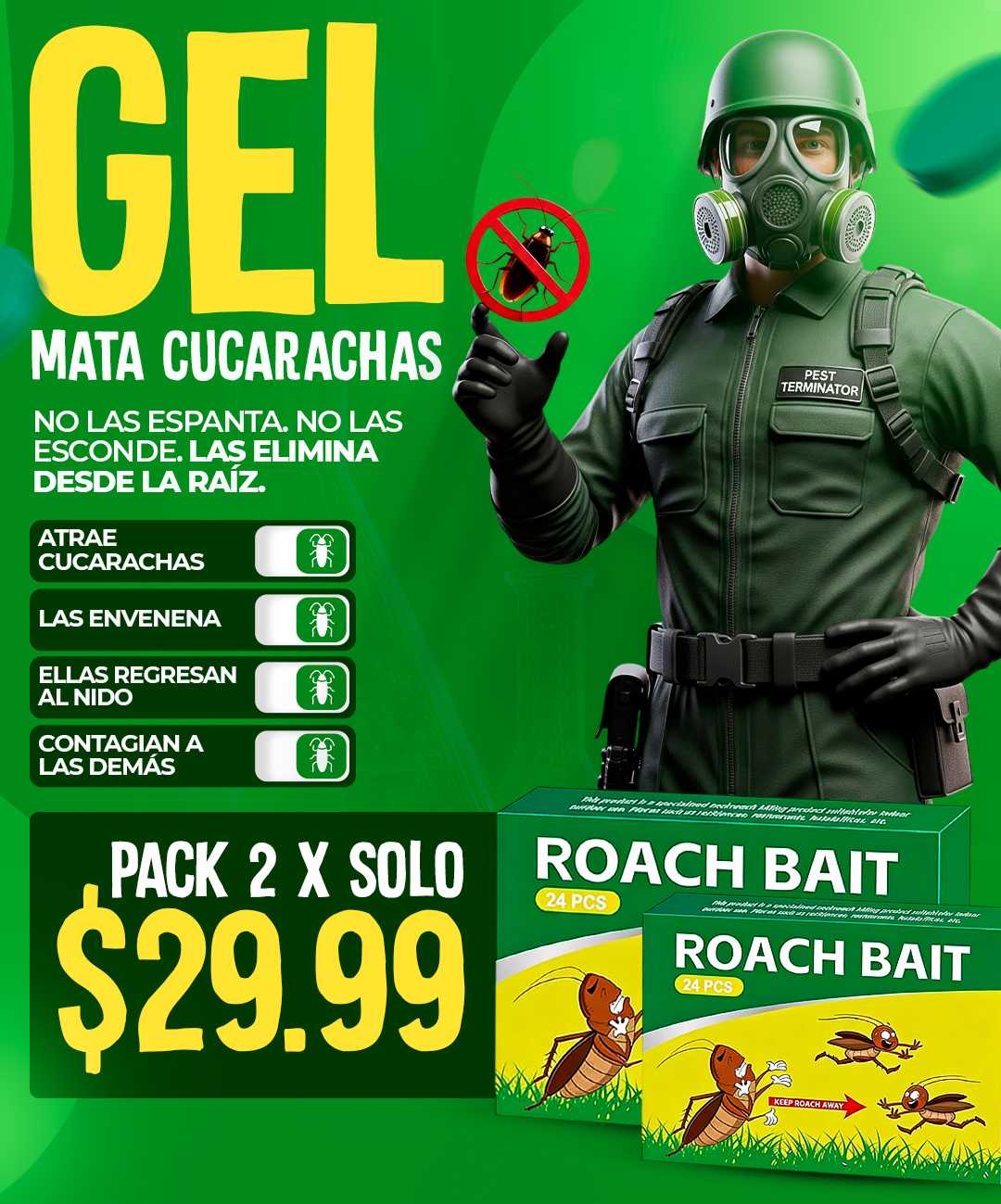 Trampa para Cucarachas x 2 Unidades