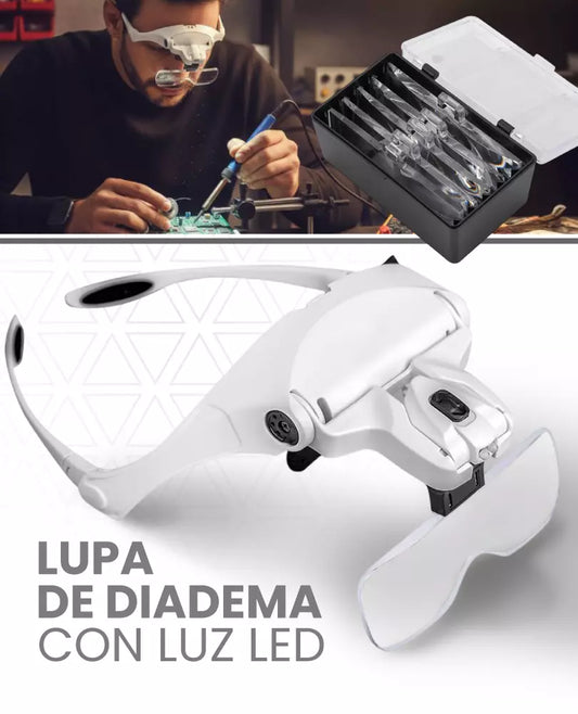 Lentes de aumento con luces LED