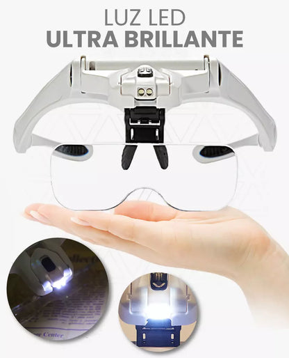 Lentes de aumento con luces LED