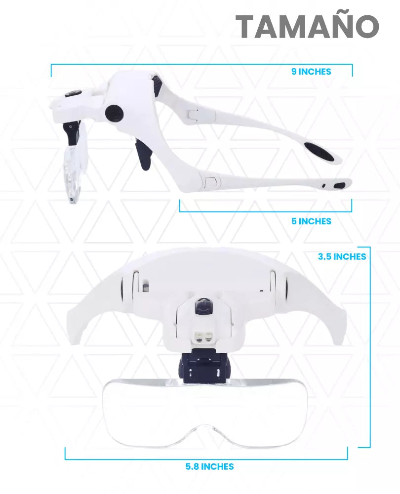 Lentes de aumento con luces LED