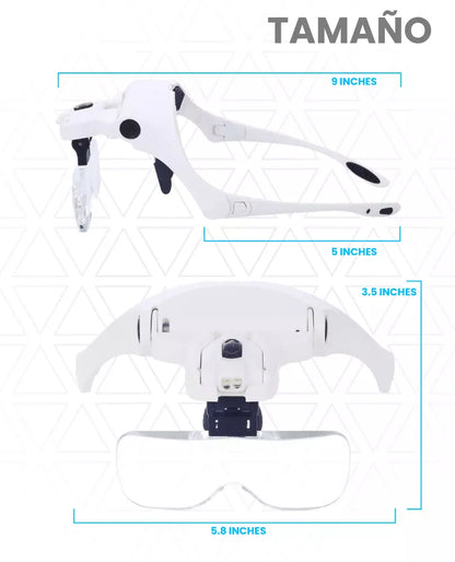 Lentes de aumento con luces LED
