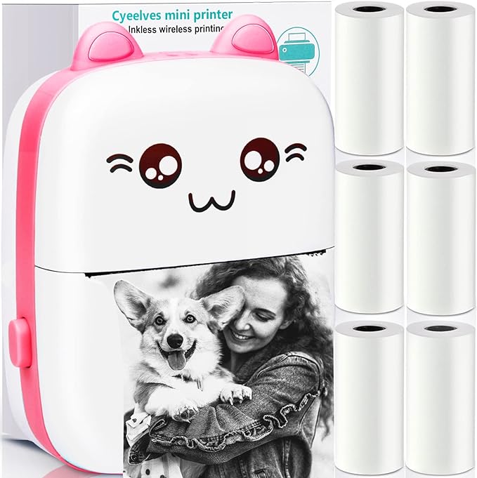 Impresora Mini Portátil con Papel de Impresión