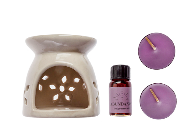 SET QUEMADOR DE INCIENSOS Y ACEITES ESENCIALES 2X1