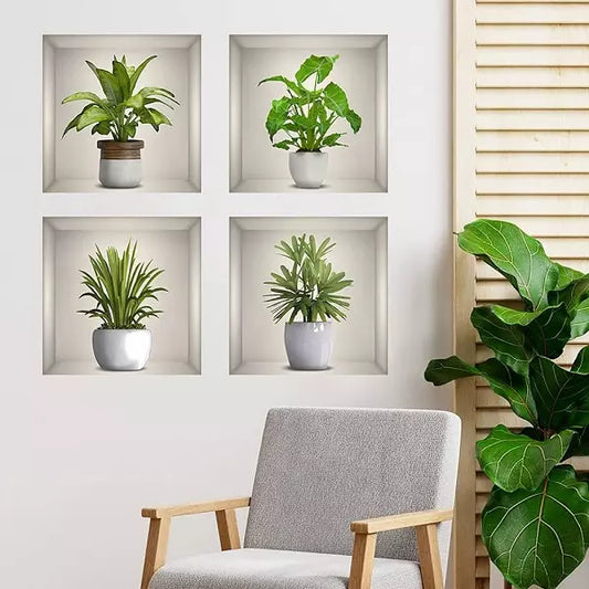 Pack de Cuadros adhesivos de plantas 3D