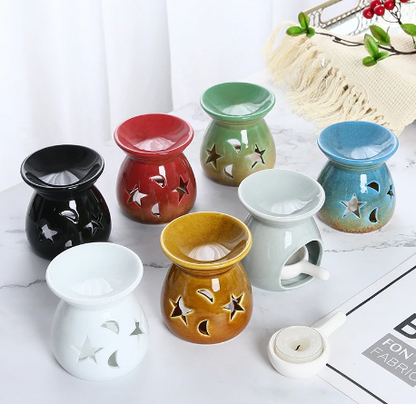 SET QUEMADOR DE INCIENSOS Y ACEITES ESENCIALES 2X1
