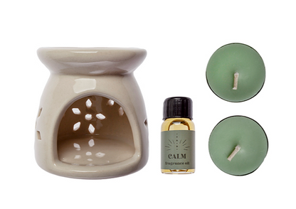 SET QUEMADOR DE INCIENSOS Y ACEITES ESENCIALES 2X1