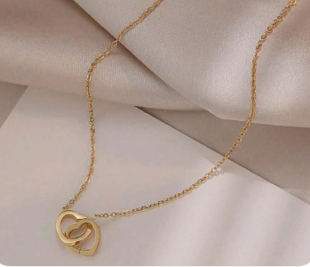 Joyero Rosa Eterna + Collar de Corazones Entrelazados