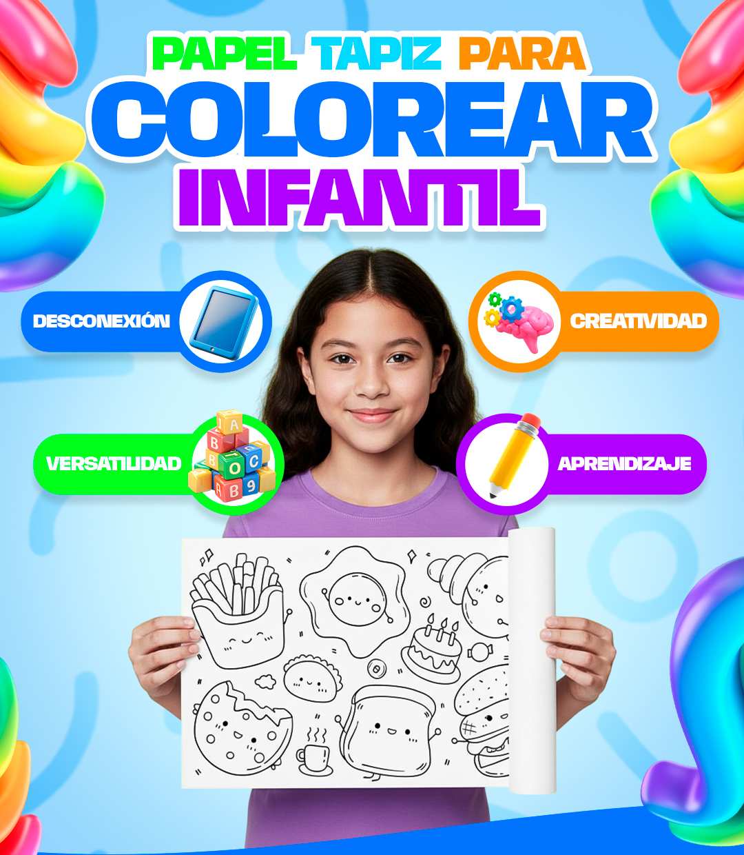 Papel de niños para pintar