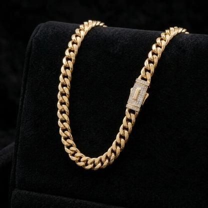 CADENA CUBANA 18K GOLD + GRATIS PULSO CUBANO
