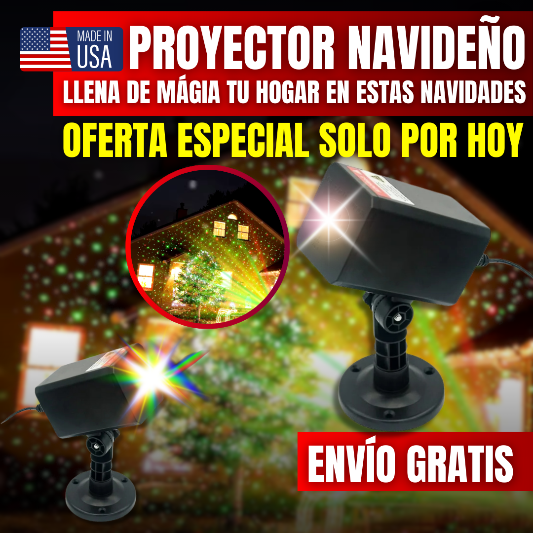 PROYECTOR DE LUCES NAVIDEÑAS🎄