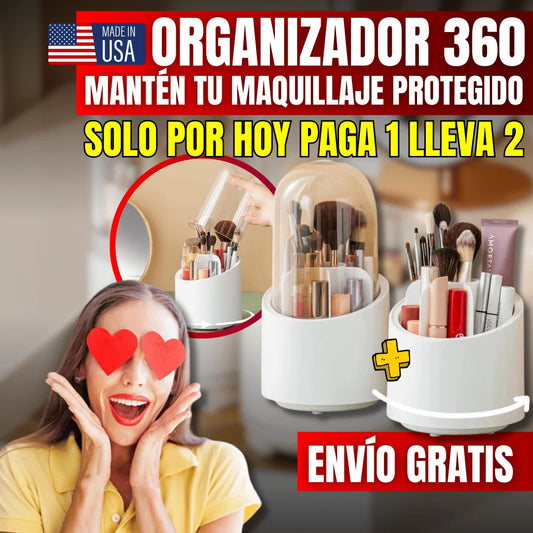 ORGANIZADOR DE MAQUILLAJE 360 PROMOCIÓN 2X1🔥