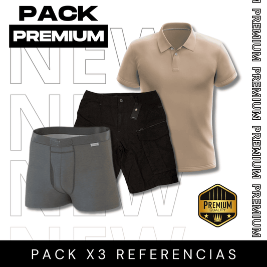 PACK PREMIUM: Sueter polo+Bermuda+Boxer