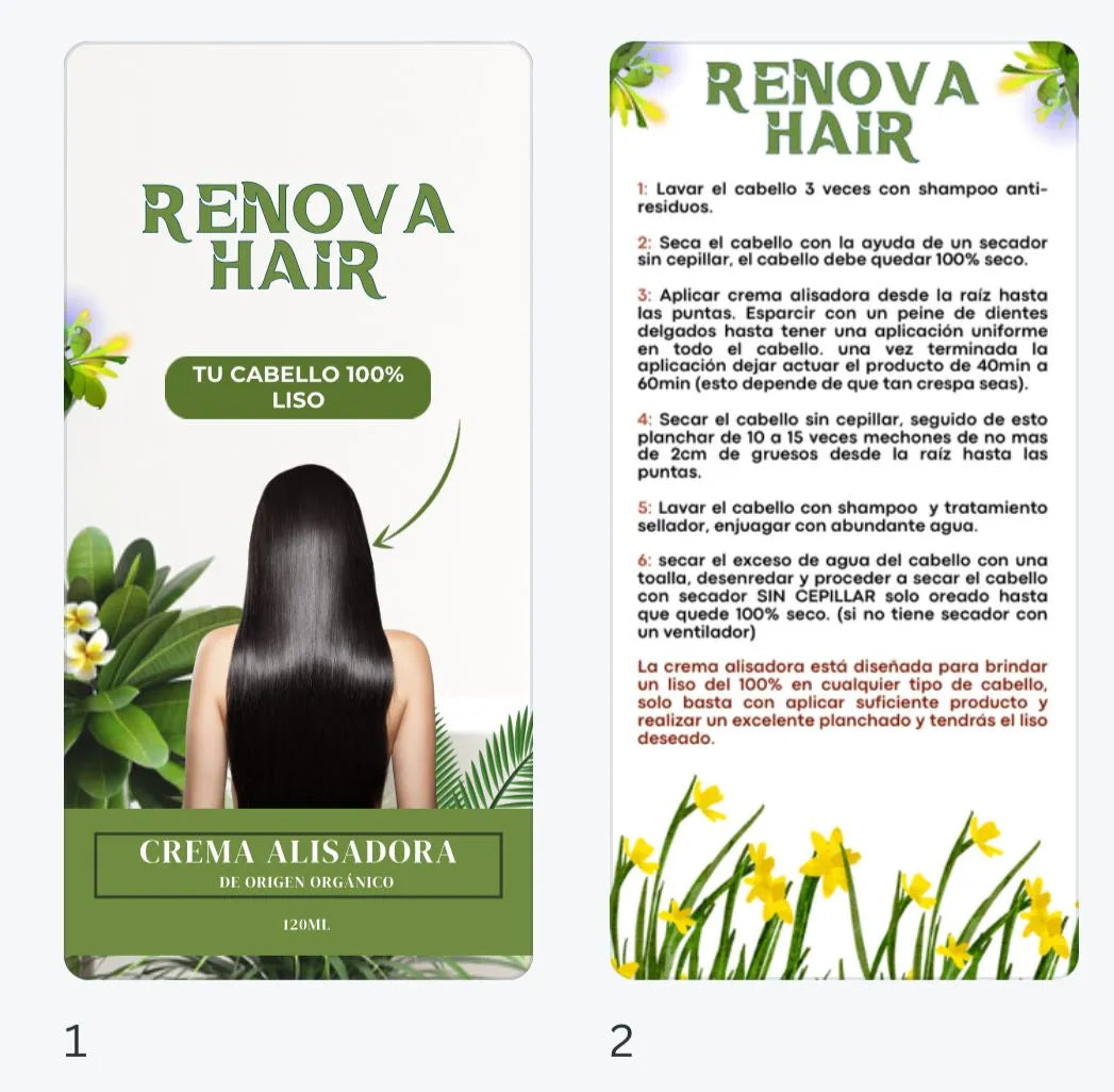 KIT RENOVA HAIR REPARACIÓN PROFUNDA + PLANCHA DE PELO
