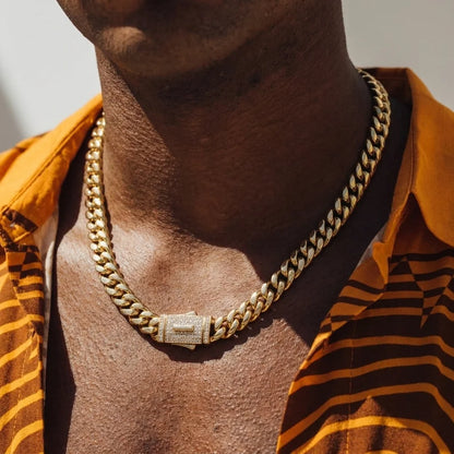 CADENA CUBANA 18K GOLD + GRATIS PULSO CUBANO