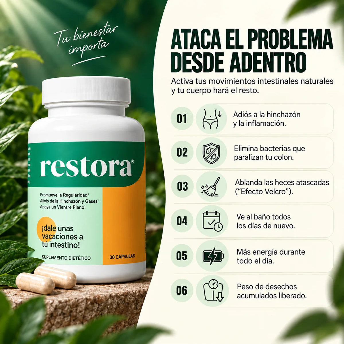 Restora – Equilibrio Digestivo y Regularidad Intestinal