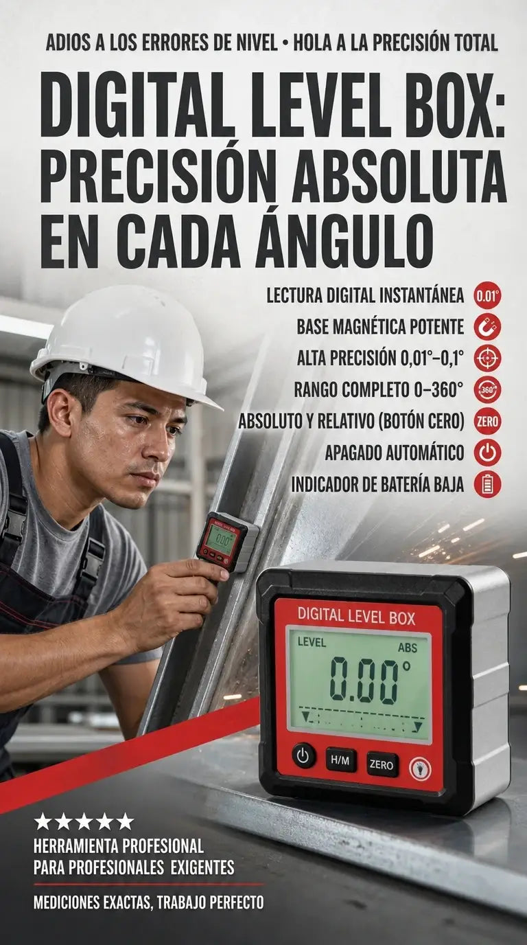 MEDIDOR DE ÁNGULO ELECTRÓNICO CON BASE MAGNÉTICA PRE