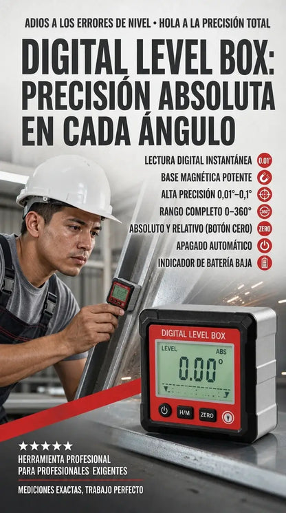 MEDIDOR DE ÁNGULO ELECTRÓNICO CON BASE MAGNÉTICA PRE