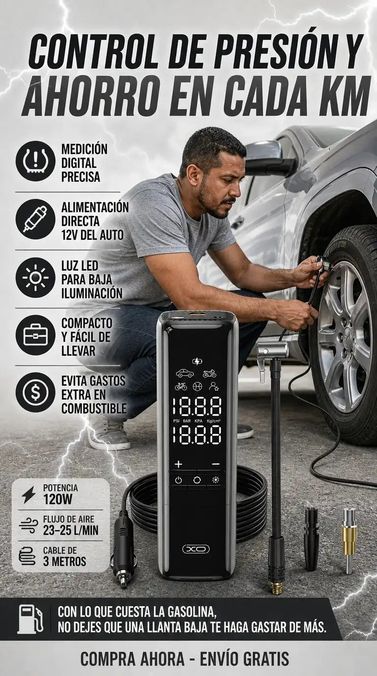 Compresor Inteligente Portátil 12V