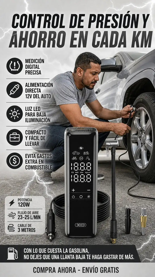 Compresor Inteligente Portátil 12V