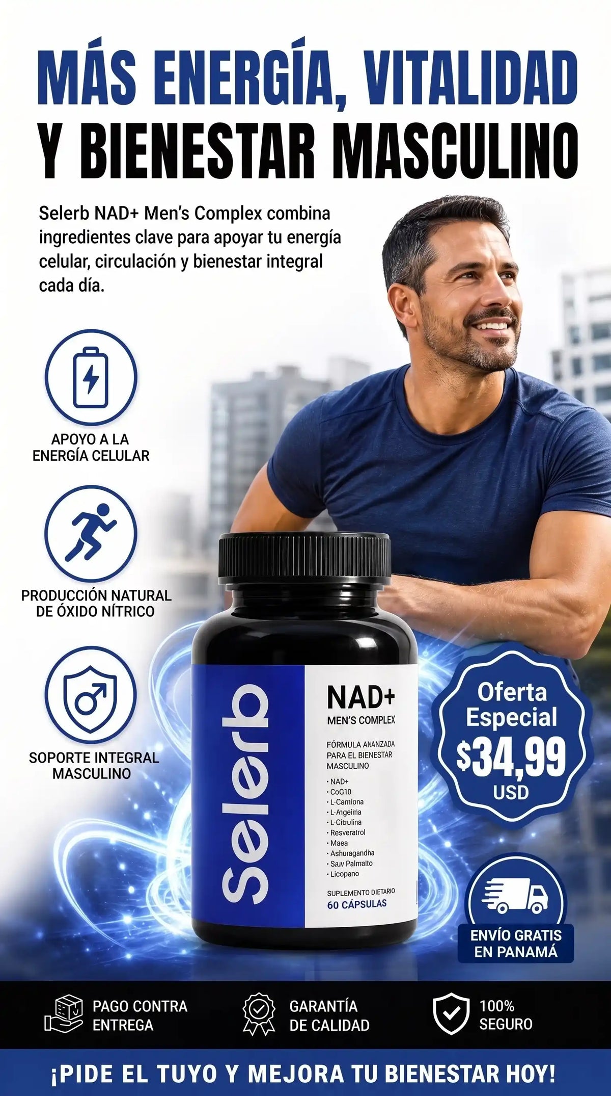 Selerb NAD+ Men’s Complex – Vitalidad Masculina 360°